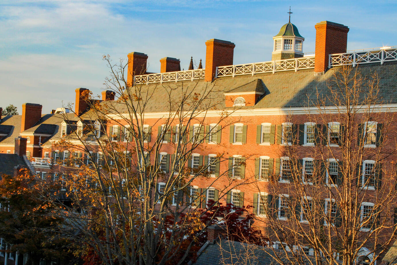 Davenport College under the sunset