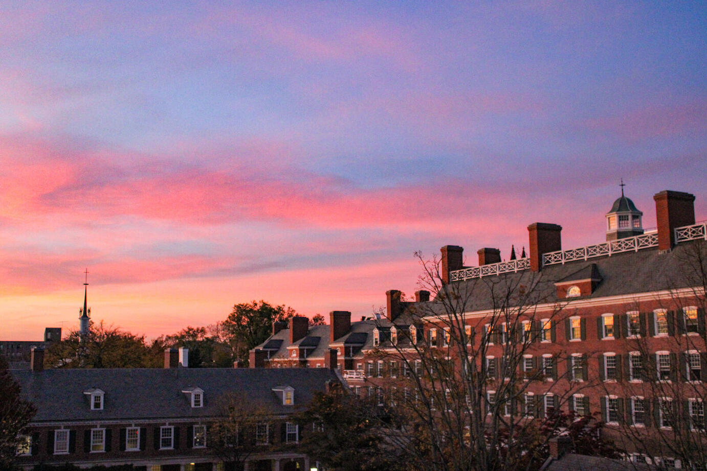Sunset view from Davenport Courtyard