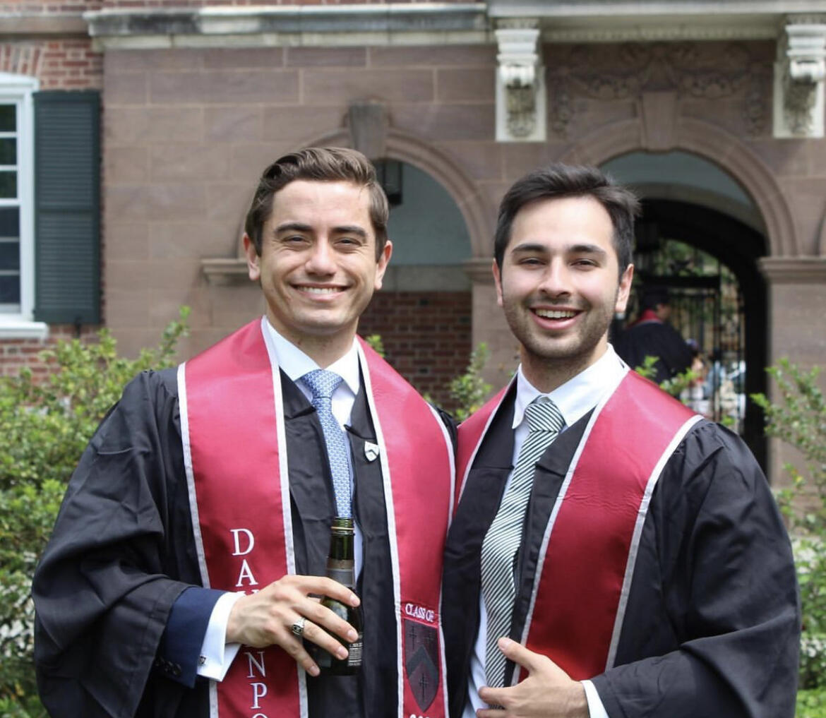 2 people graduating