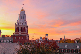 Sunset view of Davenport College