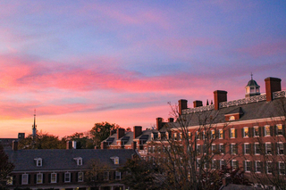 Sunset view from Davenport Courtyard