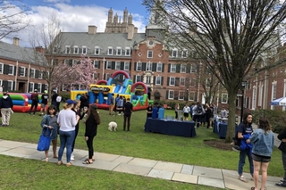 A spring event on the Davenport Courtyard